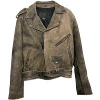 Last One. Distressed Classic Biker Jacket