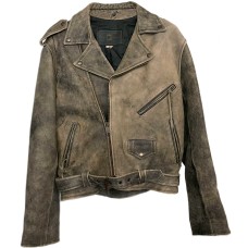 Last One. Distressed Classic Biker Jacket